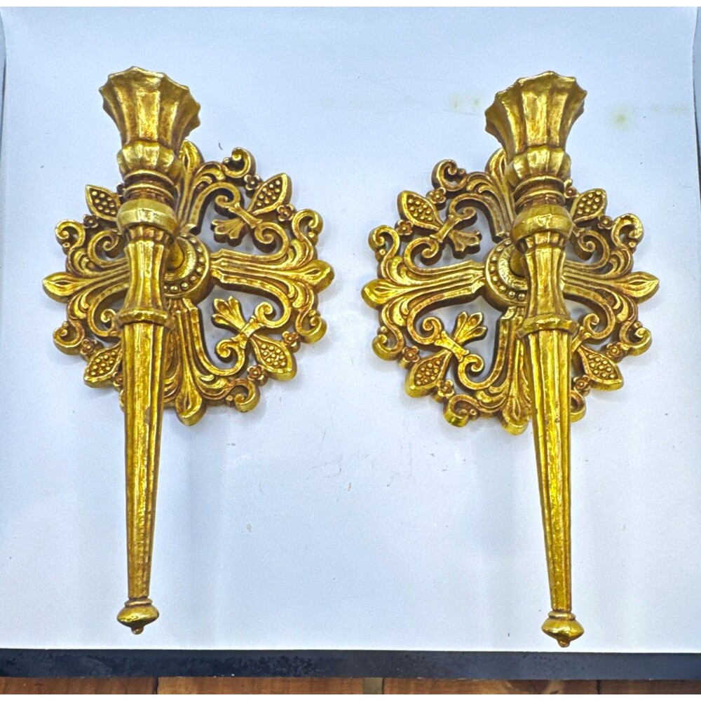 Dart Gold Wall Candle Sconces, Set of 2, Periods & Styles Decor 4831